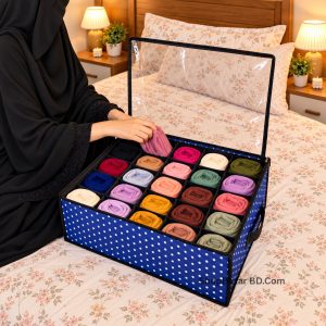 Premium 20 Grids Organizer With Transparent Zipper Cover