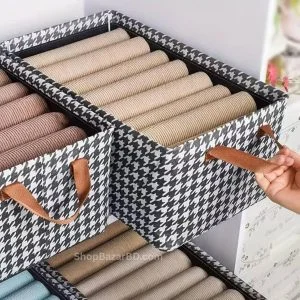 ✅Premium Cloth Organizer With Metal Frame Inside.